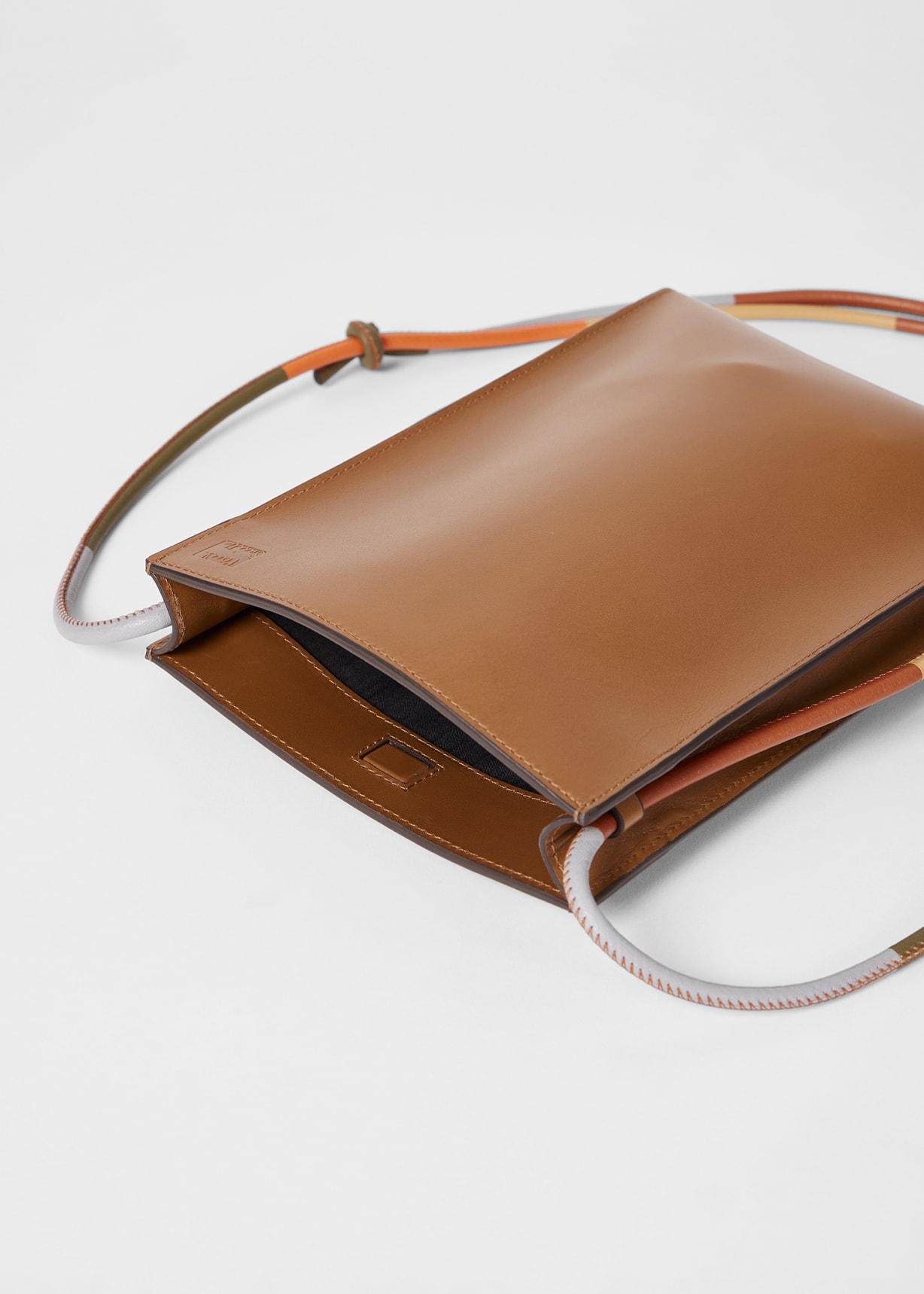 Men's Tan Leather Cross Body Phone Bag