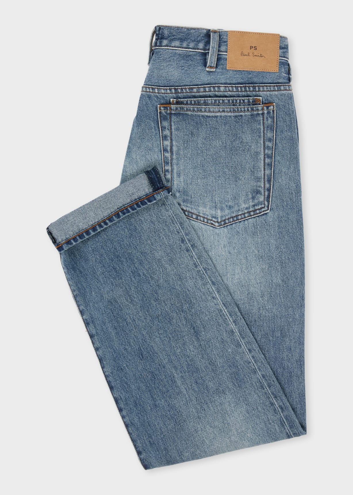 Paul Smithデニム Men's Relaxed Tapered-Fit Vintage-Wash Jeans