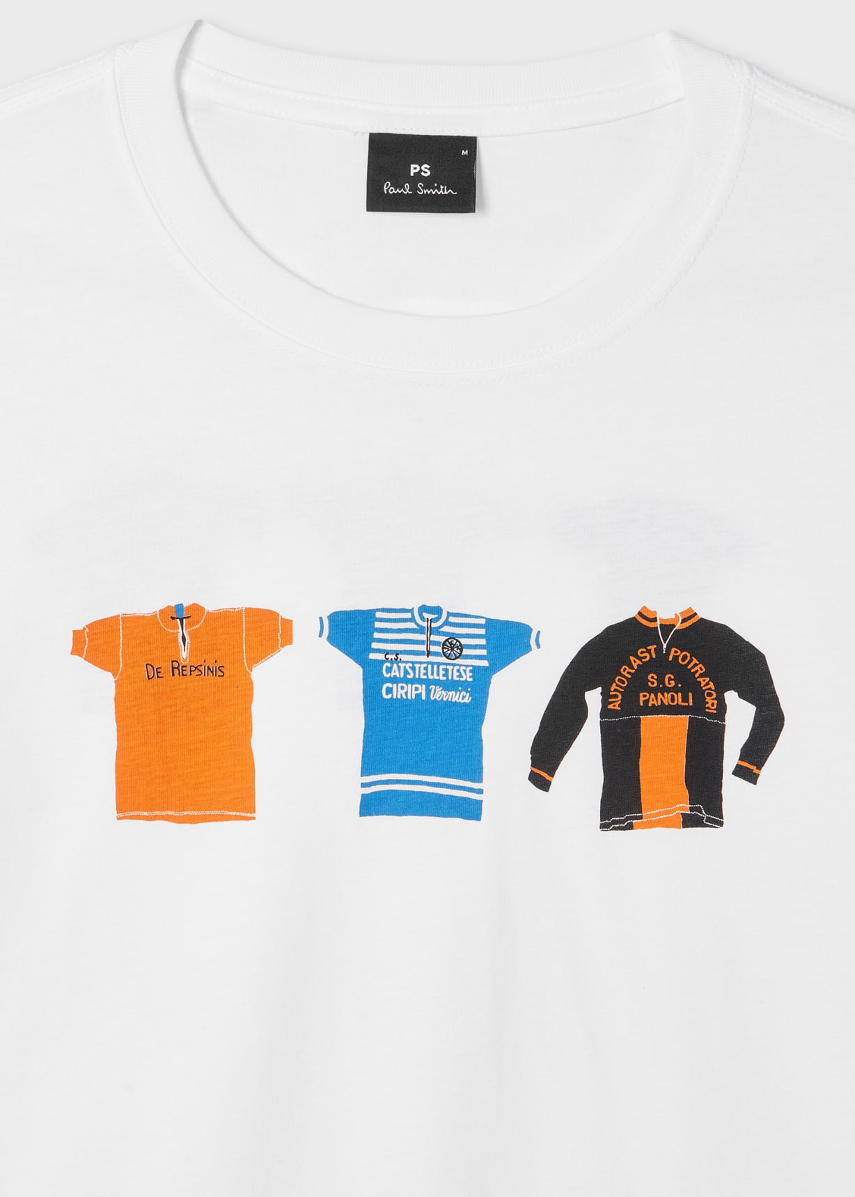 Tシャツ・カットソー Paul Smith SS25 STRIPED T-SHIRT (M2R 220X P22272 62) Men's Blue And Orange Textured Stripe Knitted T-Shirt