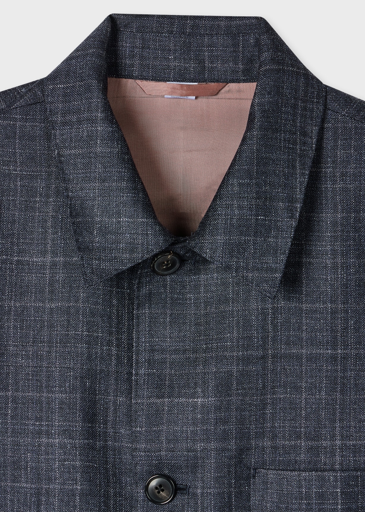 Men's Navy Wool-Silk Work Jacket