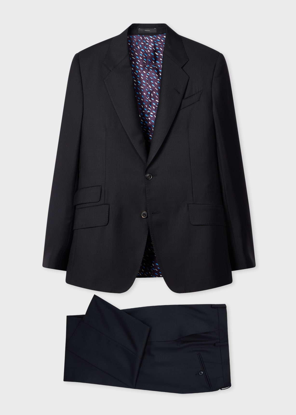 Men's Black Wool Suit