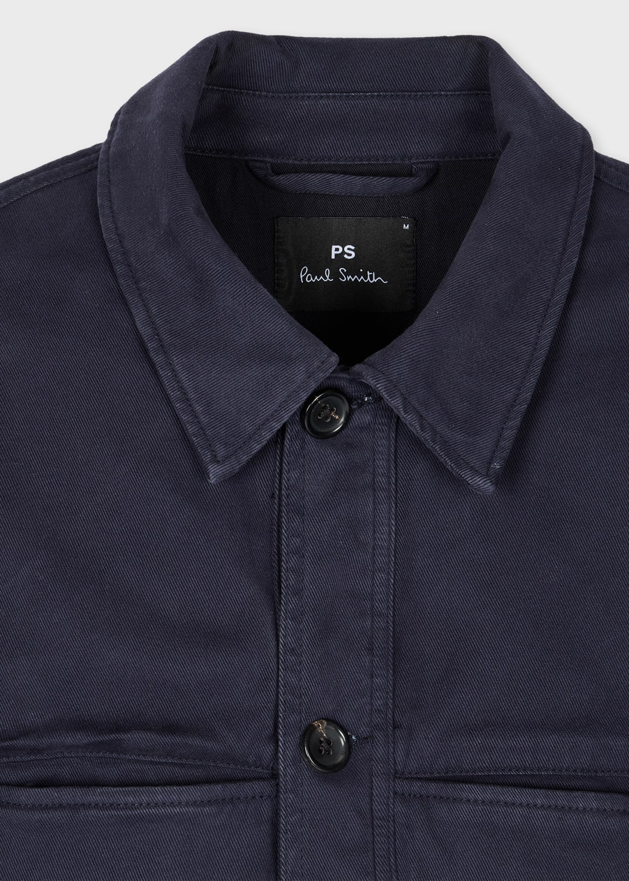 Men's Navy Stretch Cotton-Twill Work Jacket