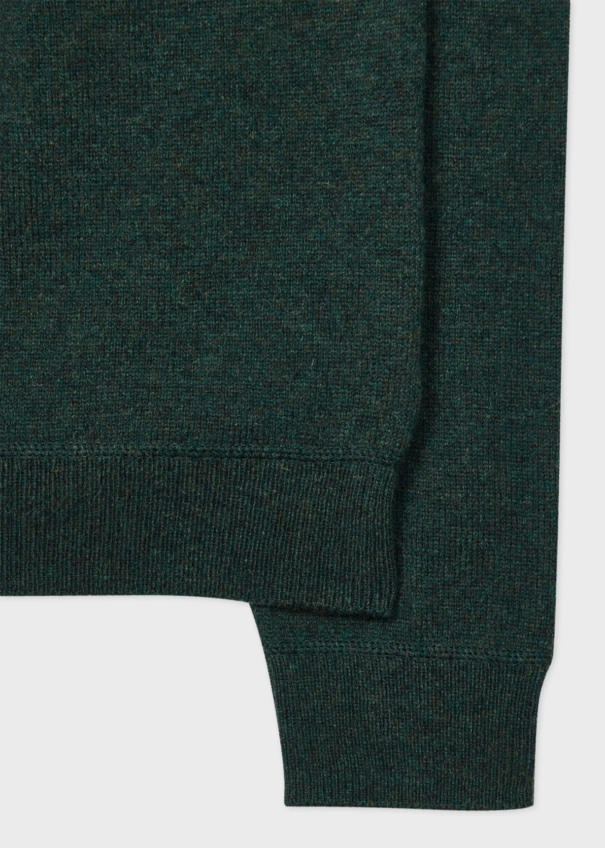 Men's Dark Green Merino Wool Raglan Sweater