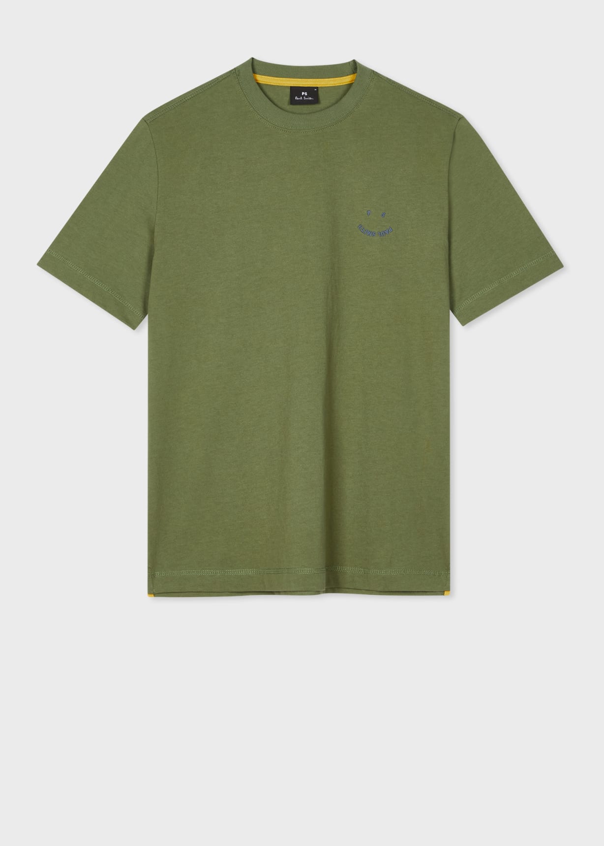 Green 'Happy' Piece Dyed T-Shirt