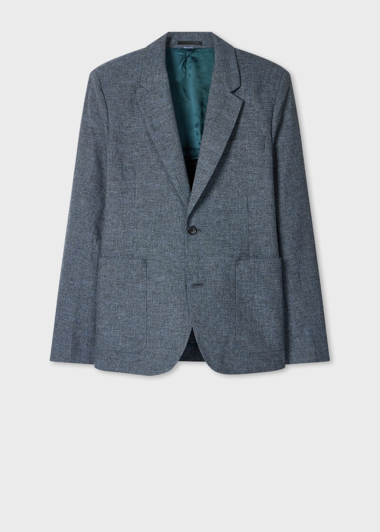 Slate Blue Cotton-Linen Melange Blazer 36