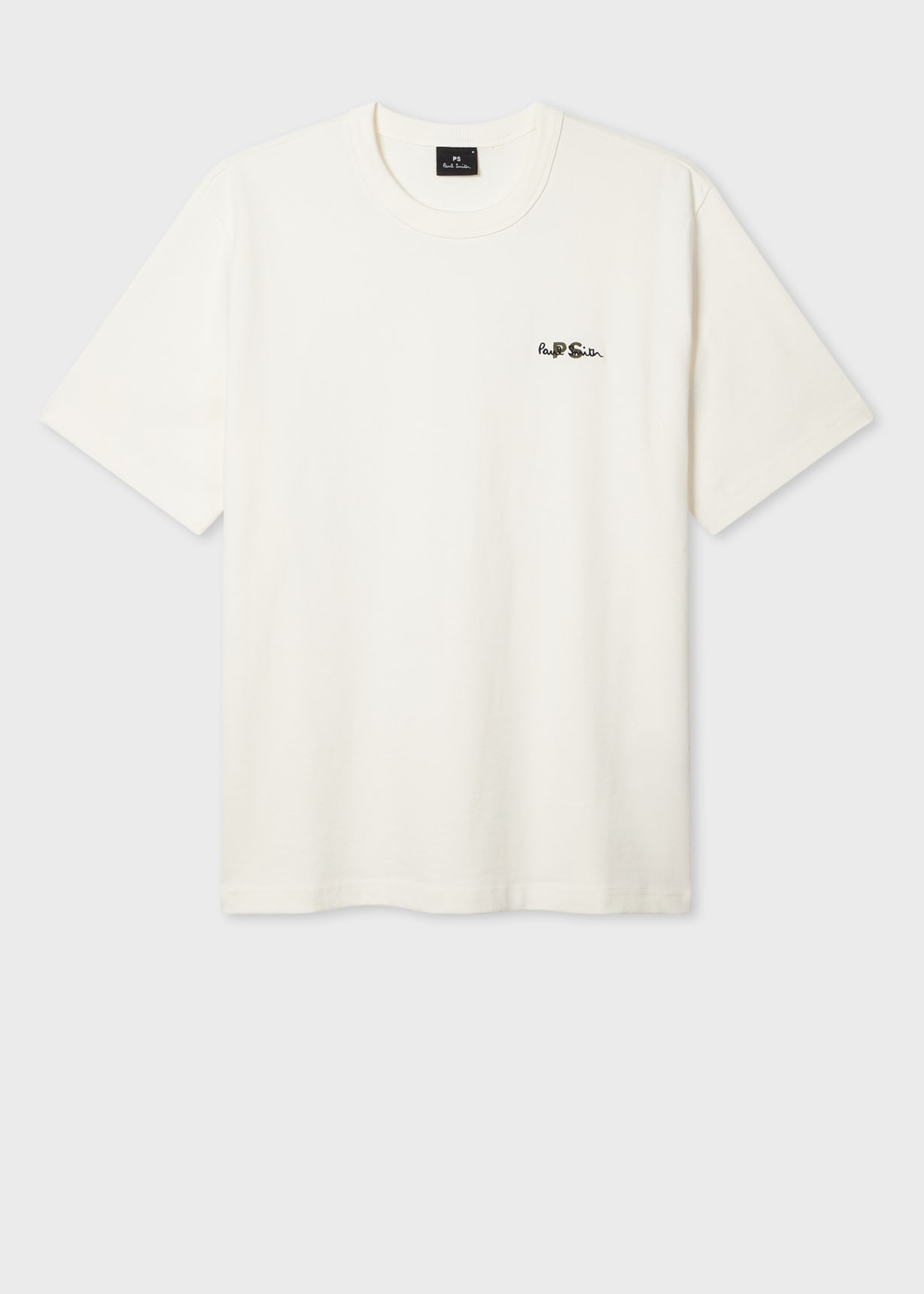 Tシャツ・カットソー PAUL SMITH Men T-shirt White M2R011RPP5129 01 Men's White 'Cyclist Silhouette' Print T-Shirt