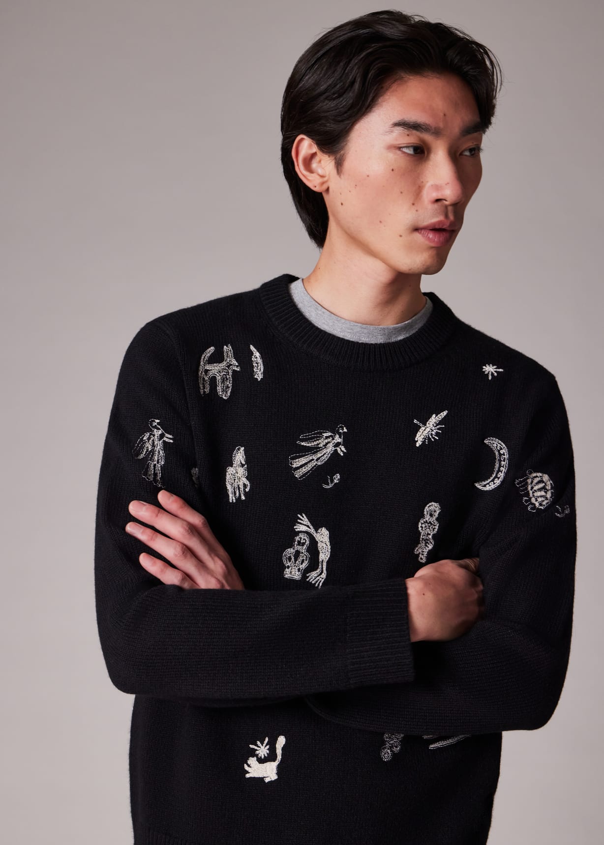Merino Wool 'Little Beasts' Sweater Paul Smith