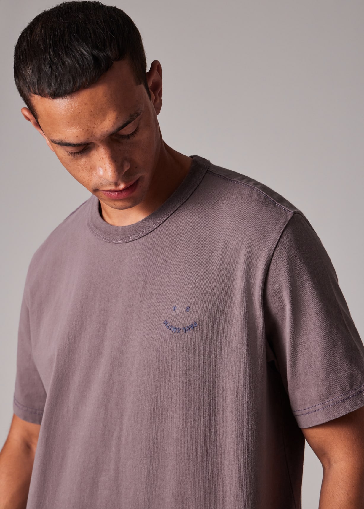 Tシャツ・カットソー Paul Smith SS22 HAPPY HAPPY T-SHIRT (M2R/226T/HP3223_02) Paul Smith 'PS Happy' Organic Cotton T-Shirt | Orange | M2R-226T