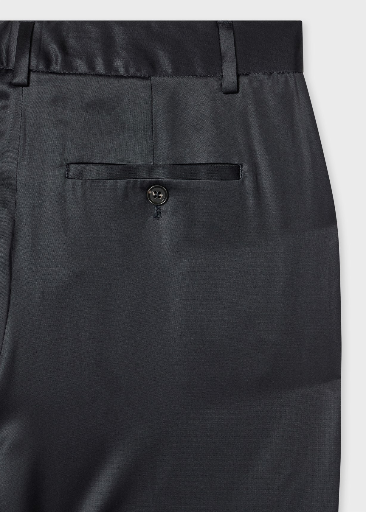 Women's Navy Satin Bootcut Trousers