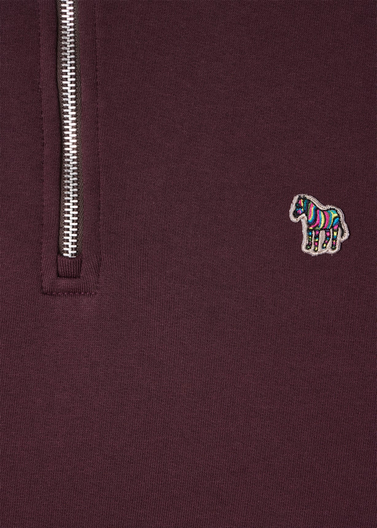 Men's Burgundy Organic Cotton Logo Half-Zip Sweatshirt