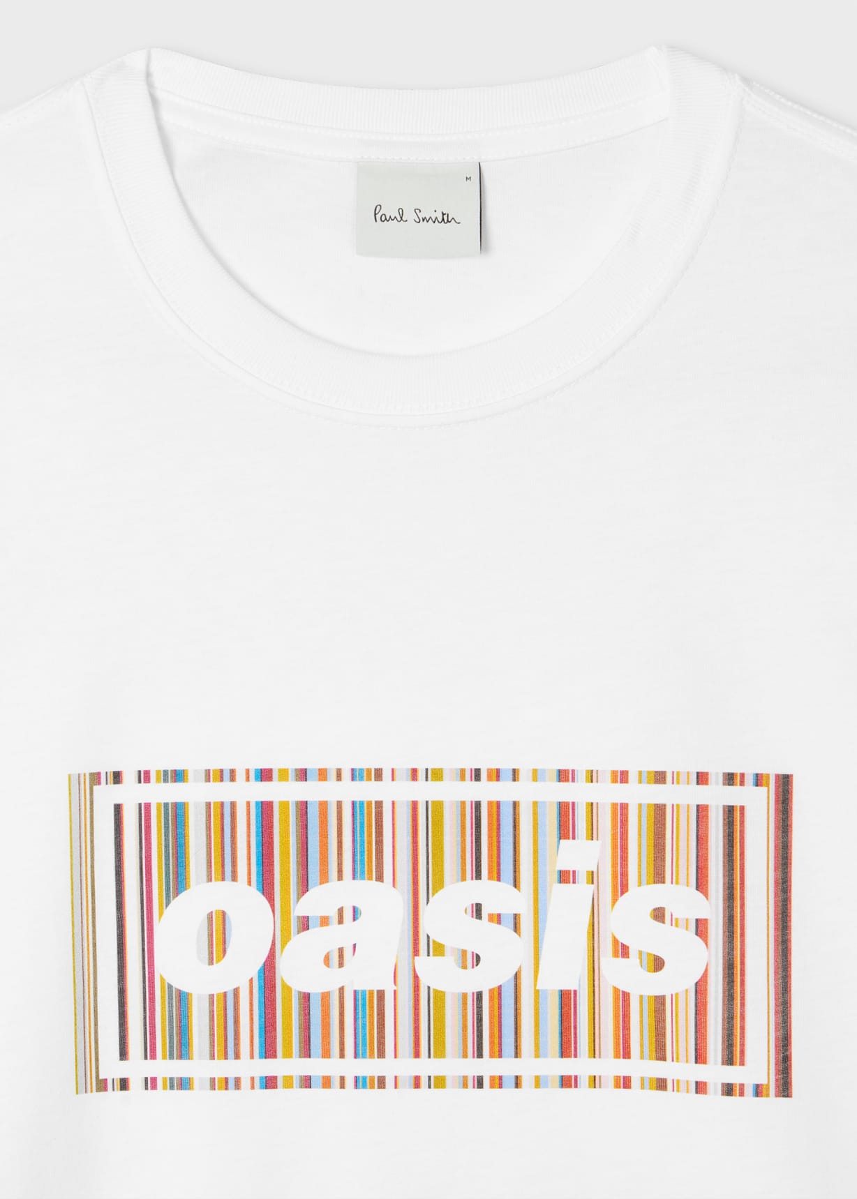 Paul Smith x Oasis - White 'Signature Stripe' Logo T-Shirt