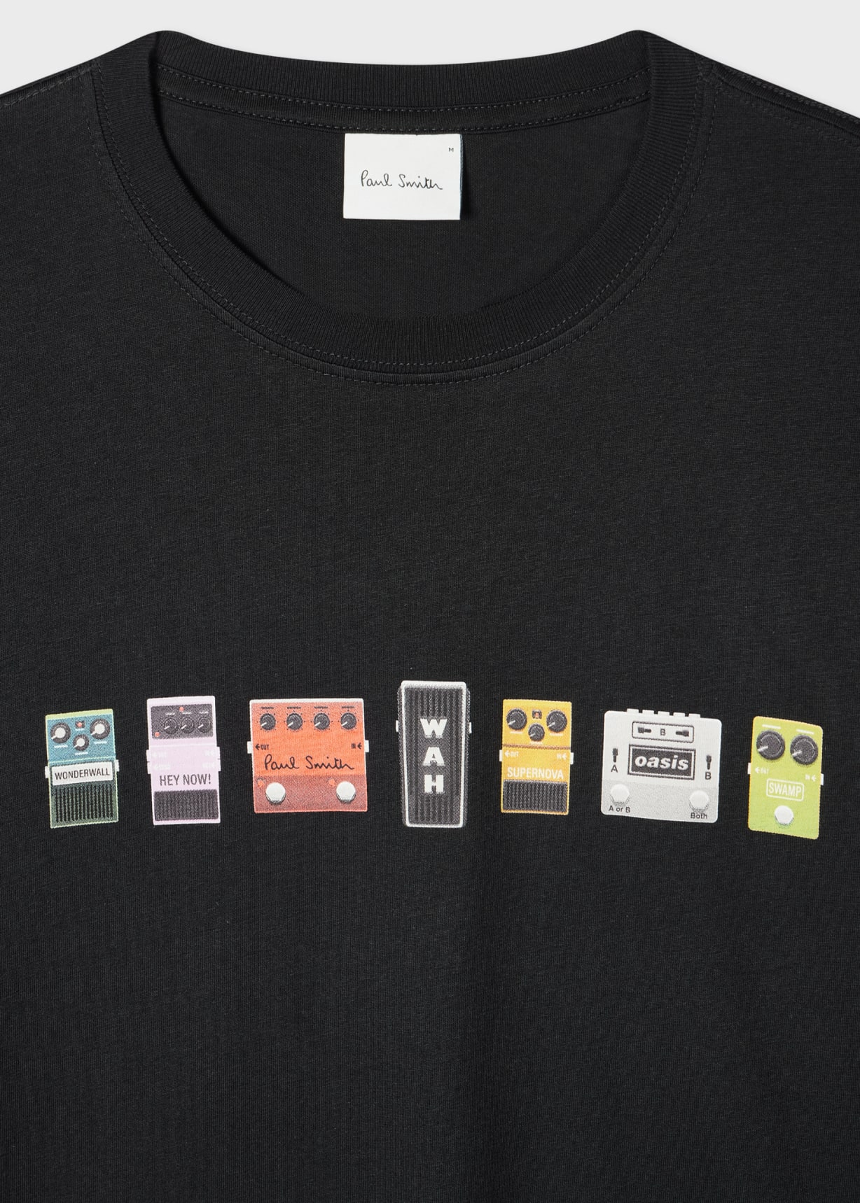 Paul Smith x Oasis - Black Guitar Pedals Print T-Shirt