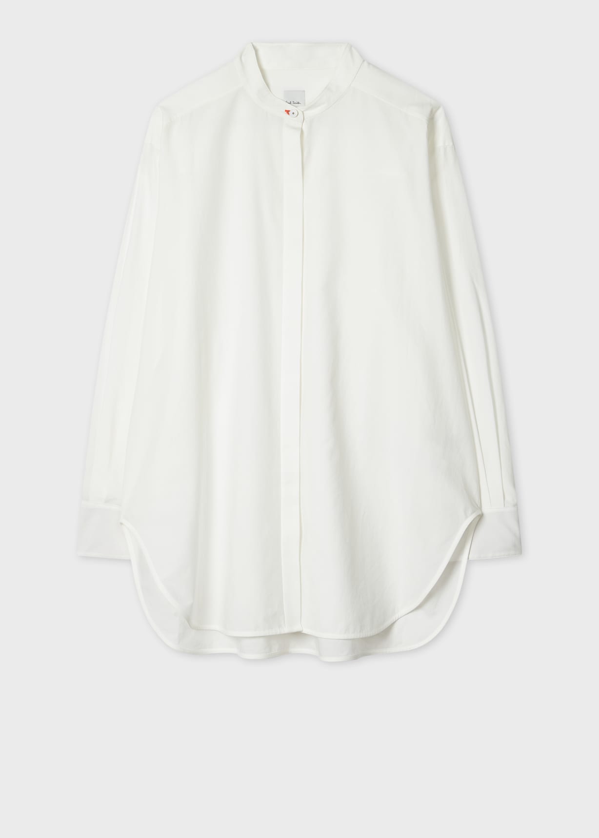 トップス Paul Smith open collar shirt white Men's Slim-Fit White Cotton Cutaway Collar Shirt