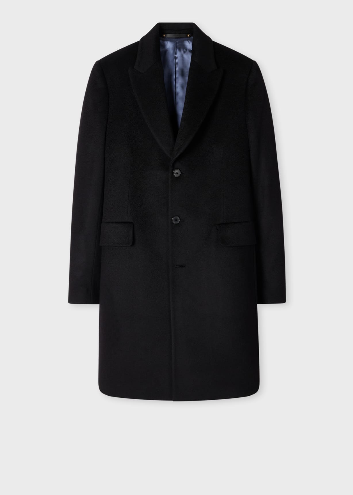 Men's Black Cashmere Epsom Coat