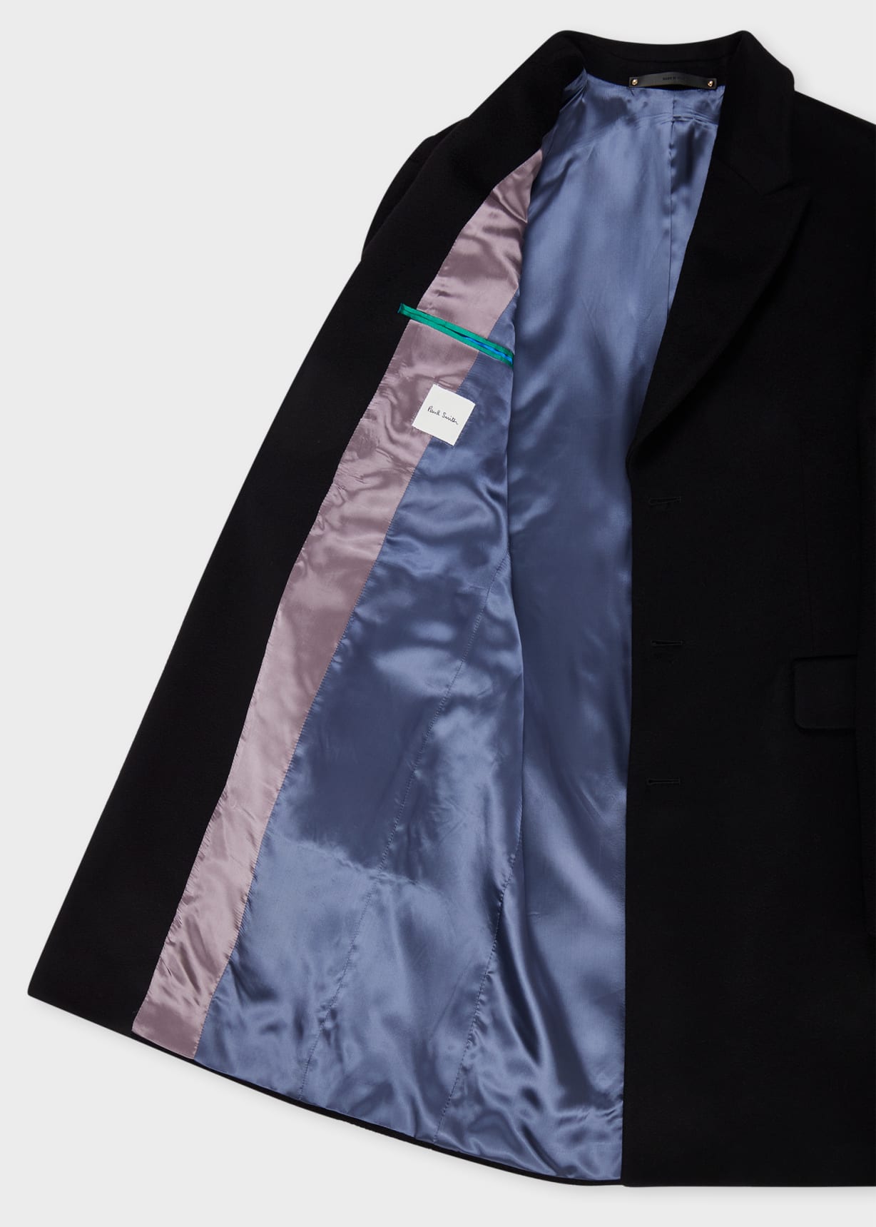 Men's Black Cashmere Epsom Coat