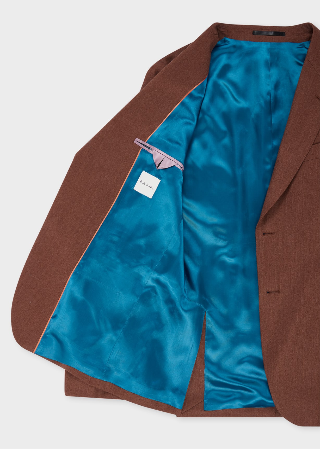 Men's Tailored-Fit Cinnamon Overdyed Wool-Cashmere Flannel Blazer