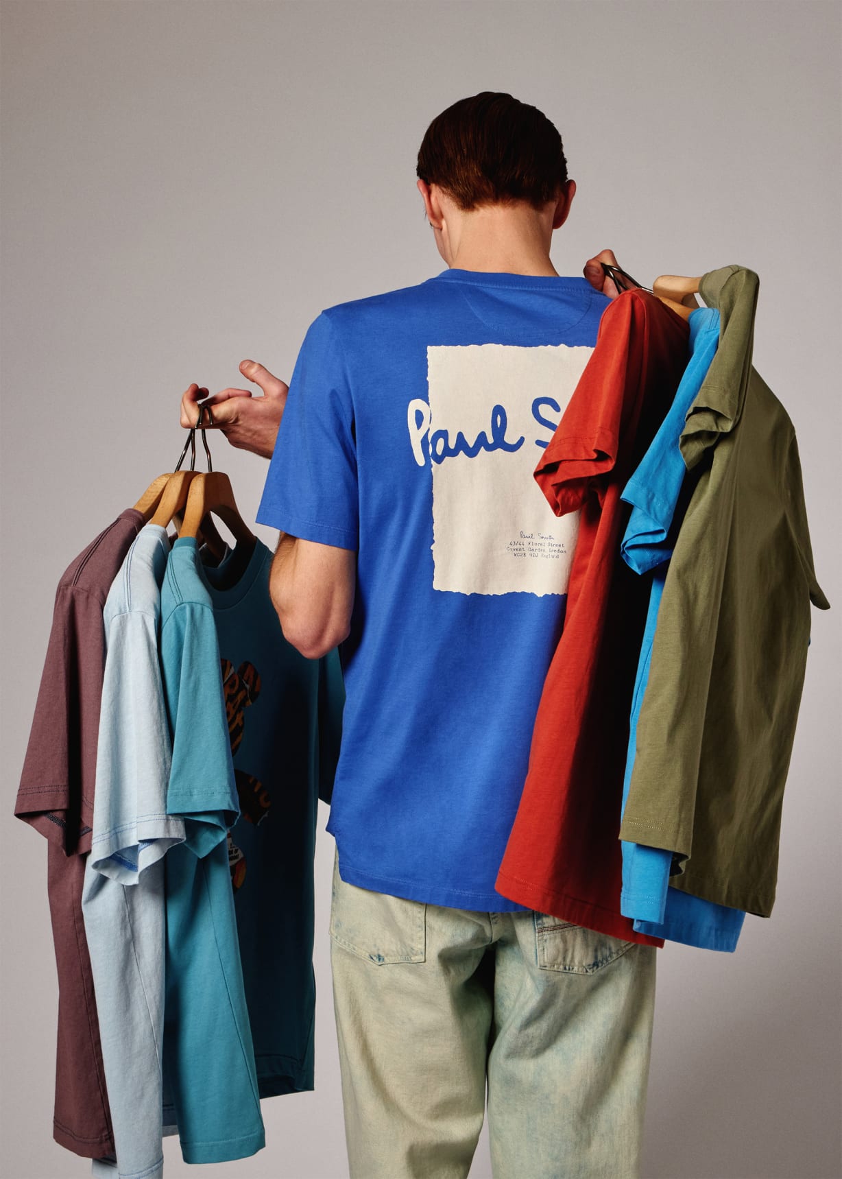 Men's Cobalt Blue Signature Logo Print T-Shirt