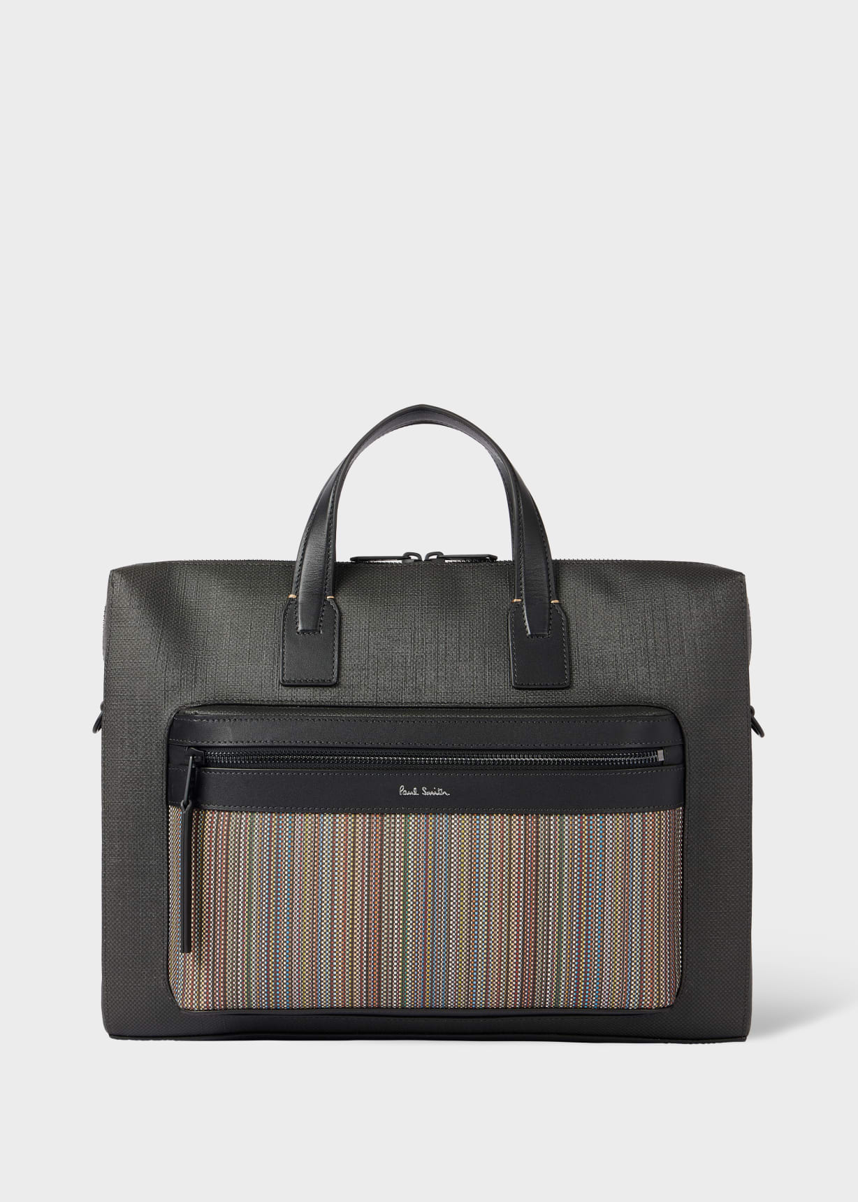 Men's 'Signature Stripe' Coated Canvas Folio