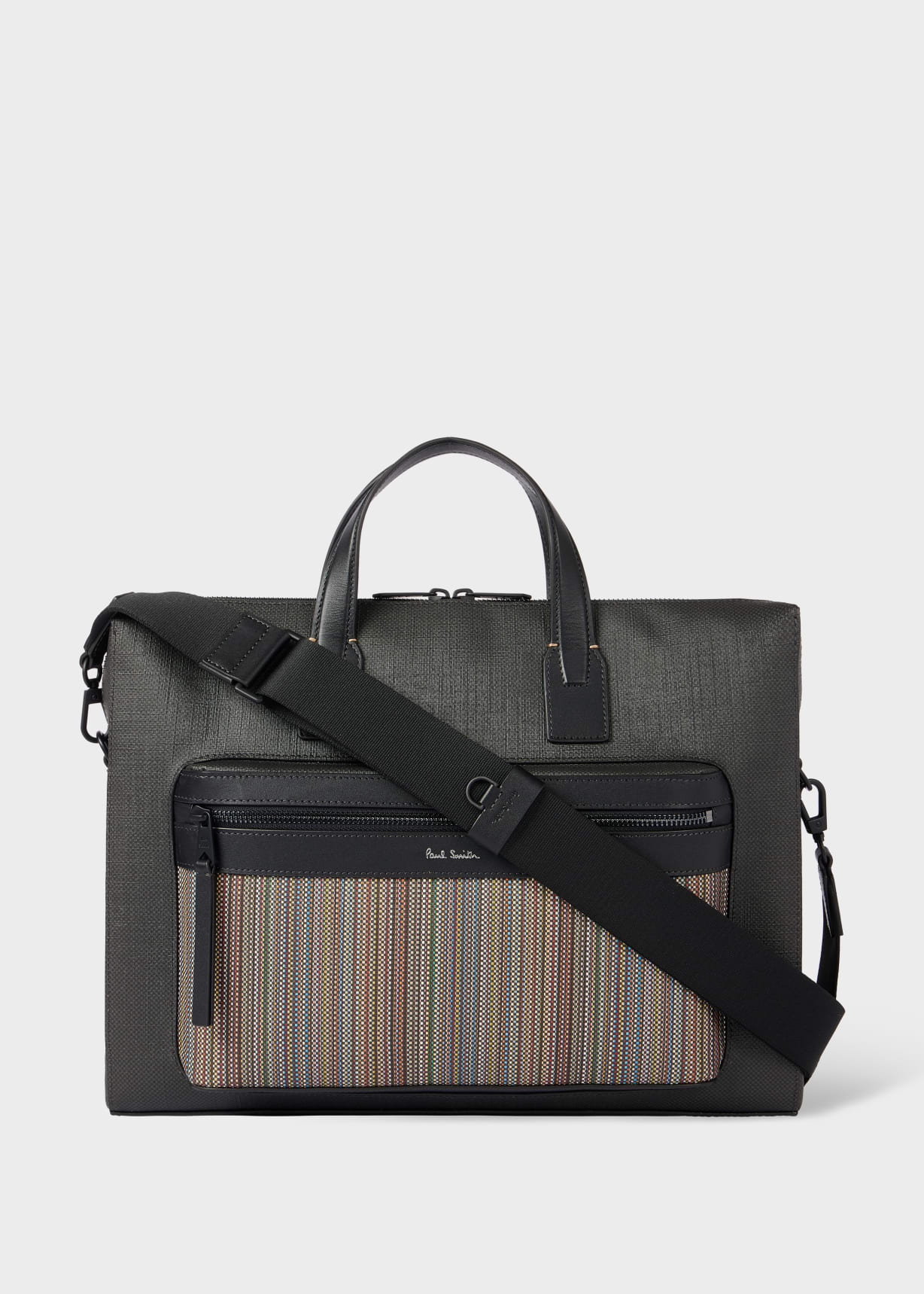 Paul Smith バック Paul Smith Black Double-Zip Briefcase Paul Smith