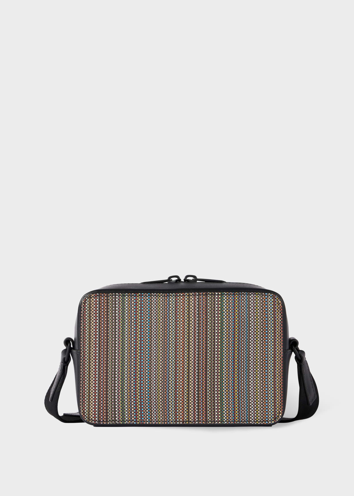 【関税&送料込】Paul Smith Signature Stripe Bag Men's 'Signature Stripe' Coated Canvas Cross Body Bag