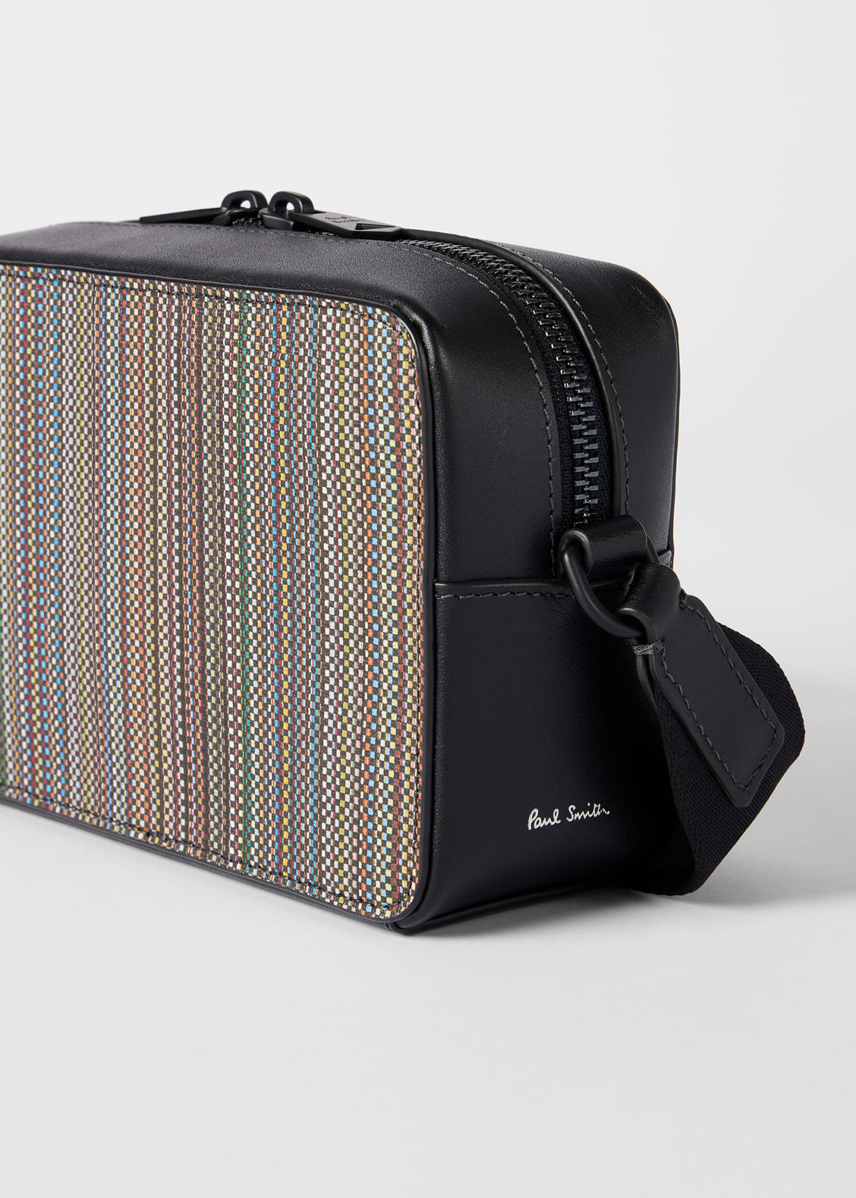 【関税&送料込】Paul Smith Signature Stripe Bag Men's 'Signature Stripe' Coated Canvas Cross Body Bag