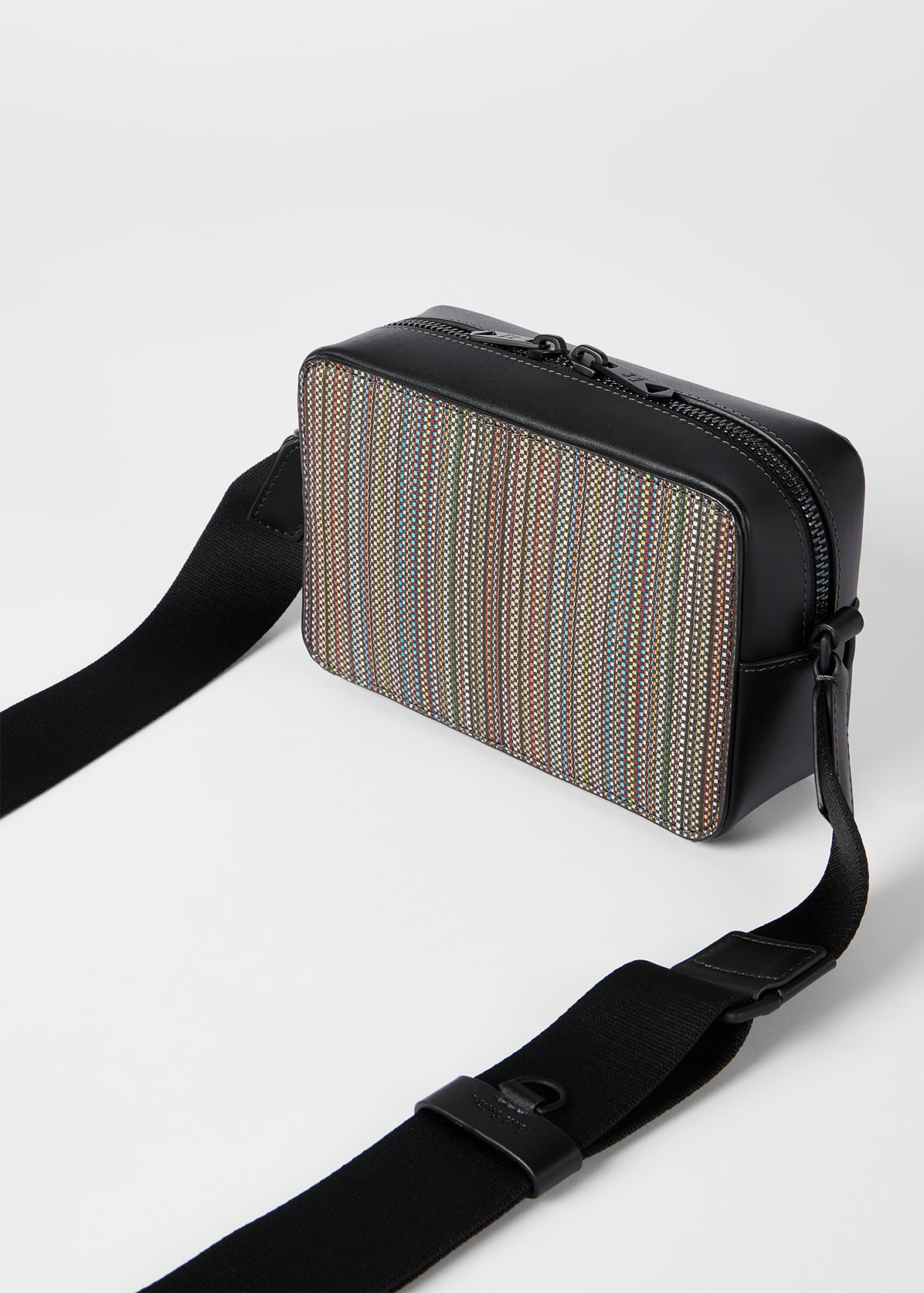 【関税&送料込】Paul Smith Signature Stripe Bag Men's 'Signature Stripe' Coated Canvas Cross Body Bag