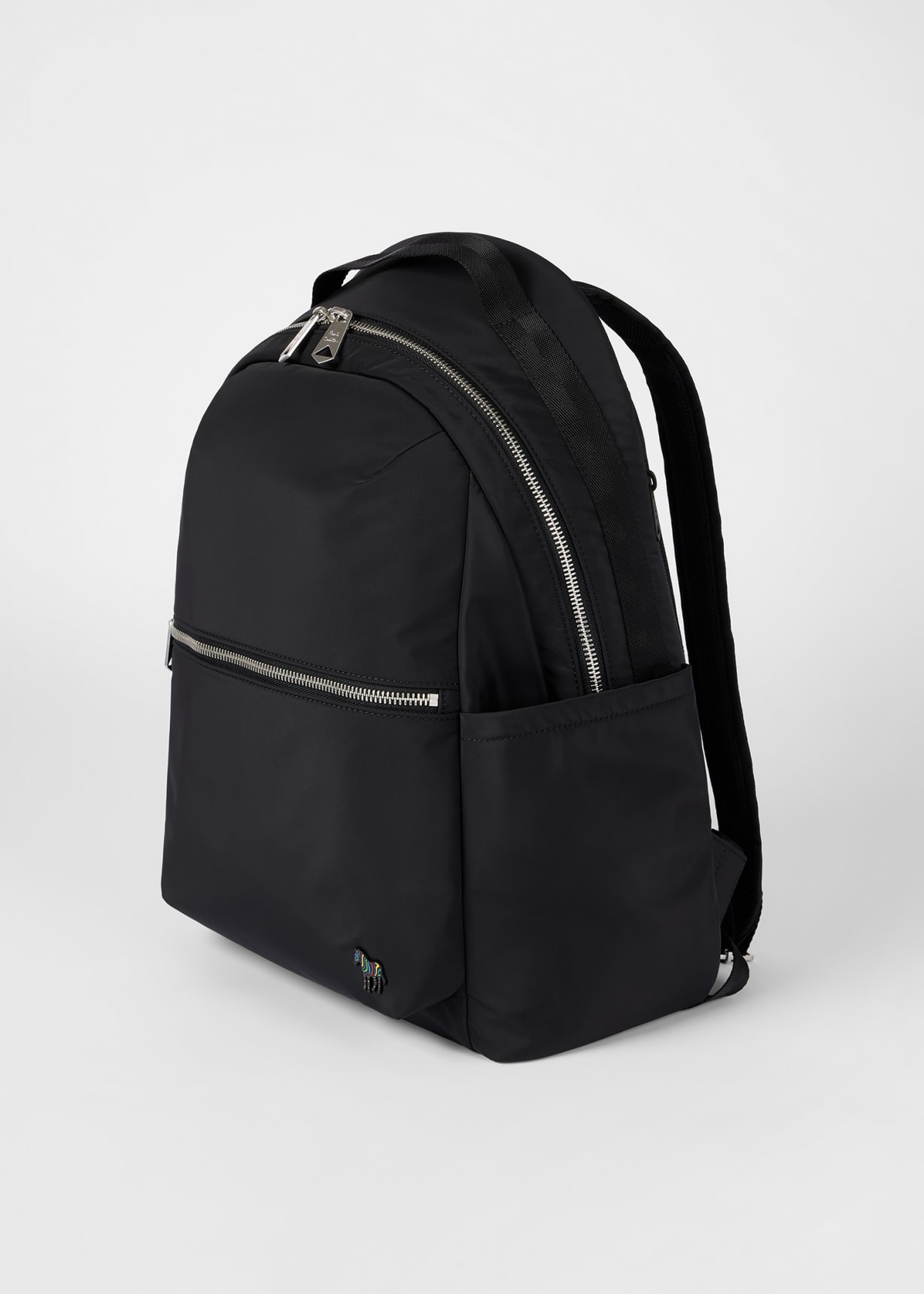 Men's Black Recycled Polyester 'Zebra' Backpack