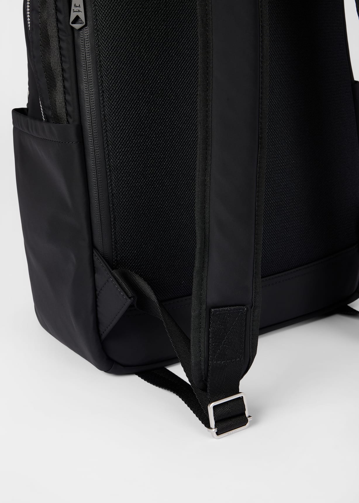 Men's Black Recycled Polyester 'Zebra' Backpack