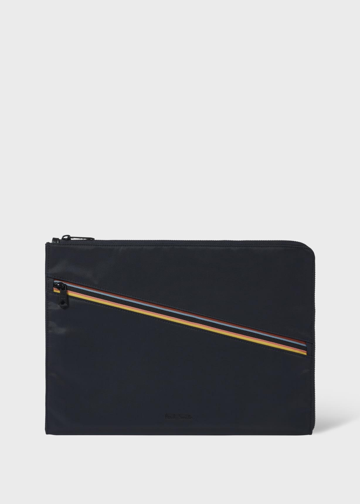 Men's Navy Blue 'Artist Stripe' Document Case