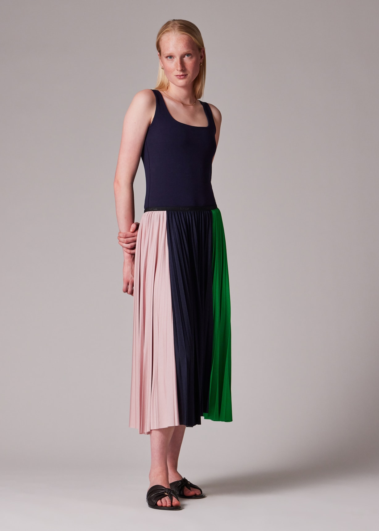 スカート PS By Paul Smith Skirts Women's Pleated 'Block Stripe' Skirt