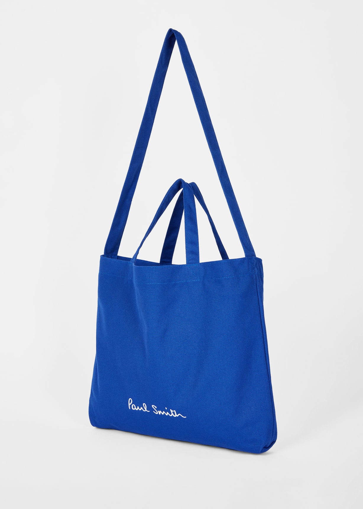 ☆タイムセール☆paulsmith Tote bag Blue Cotton-Canvas Quote Tote Bag