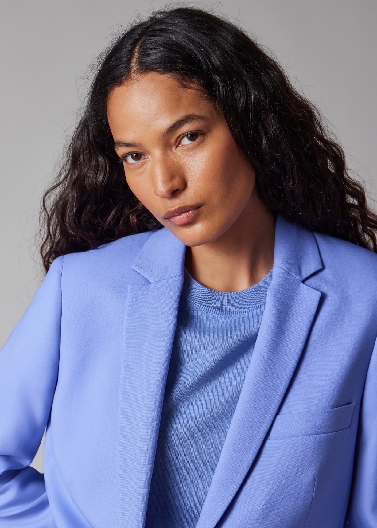 Slfrita Ls Classic Blazer Mel Noos, Dusty Blue., 38