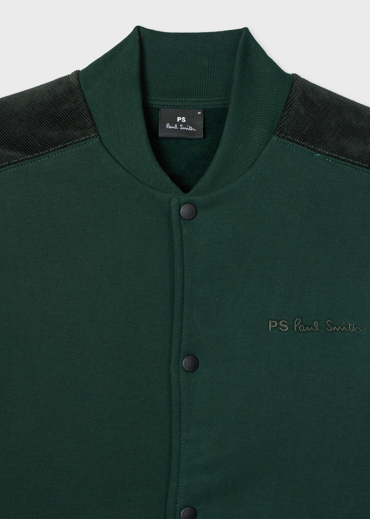 Men's Dark Green Mix-Up Jersey Bomber Jacket