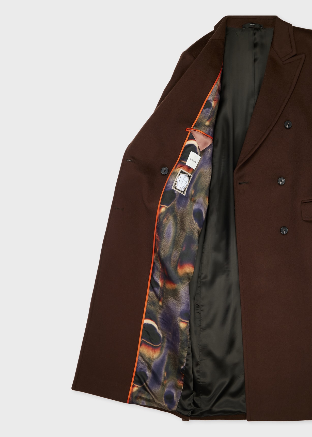 Women's Brown Double Breasted Wool-Cashmere Coat