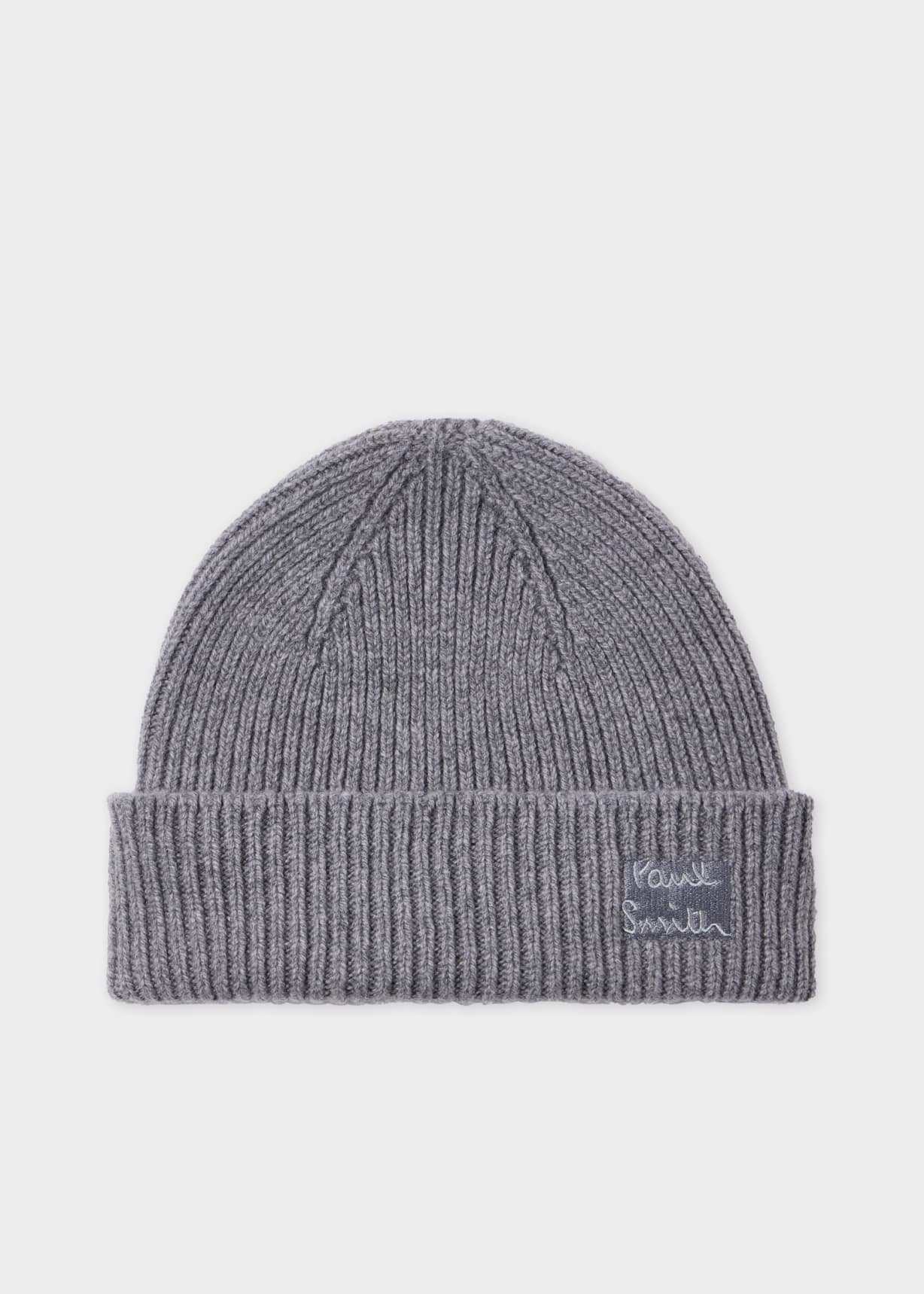 Men's Grey Cashmere-Blend Beanie