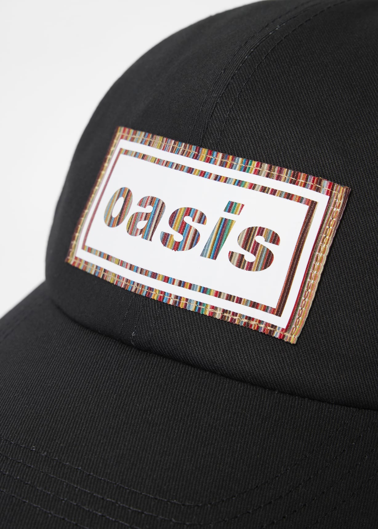洋楽 oasis square patch cap black 洋楽 oasis patch cap black OASIS BLACK PATCHED SNAPBACK