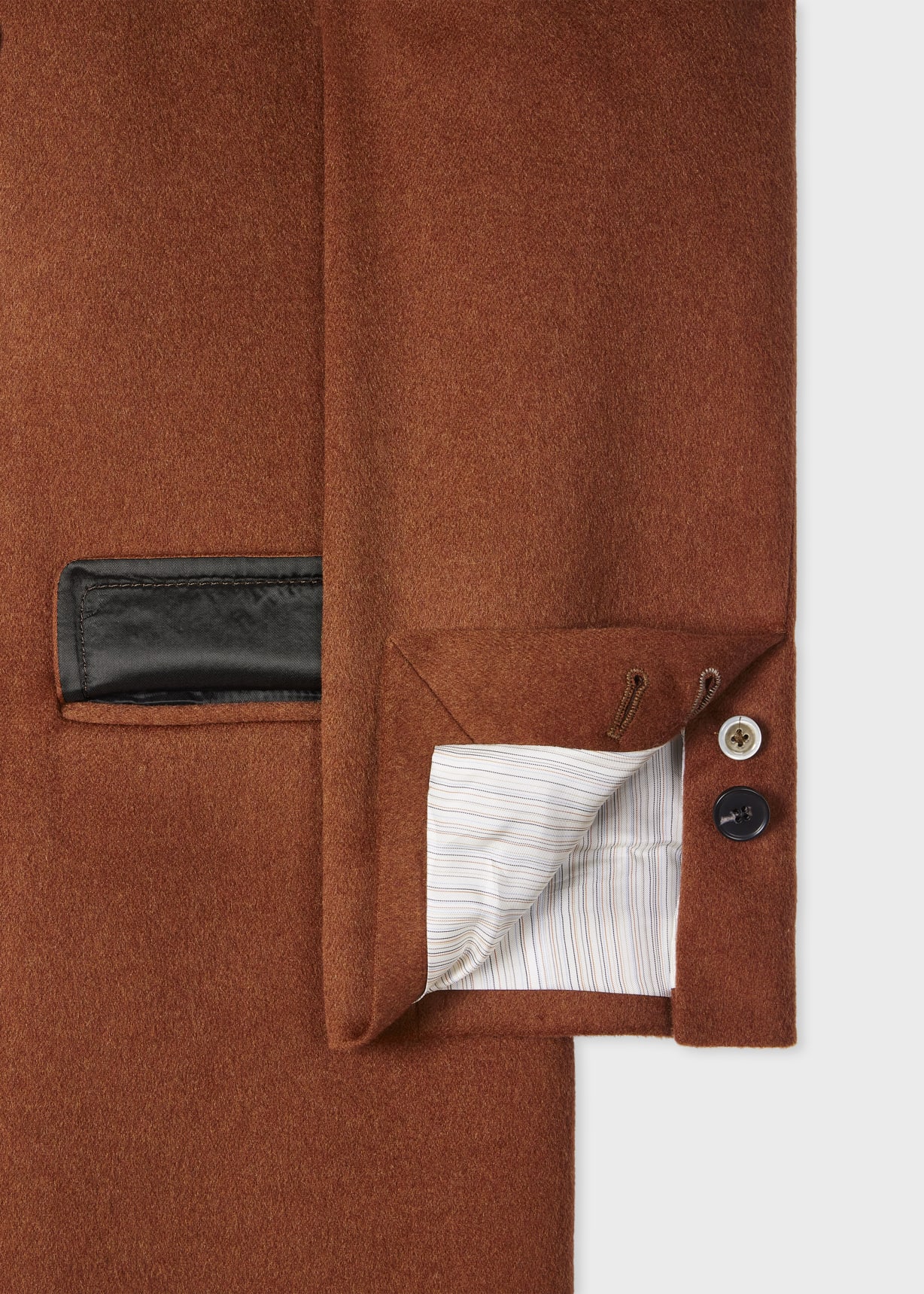 Women's Rust Double Breasted Wool-Cashmere Coat