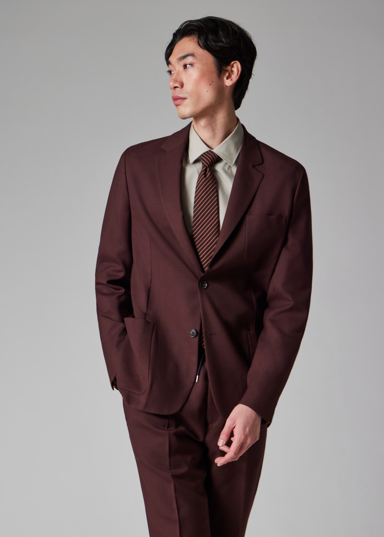 A Suit To Travel In - Burgundy Wool Suit