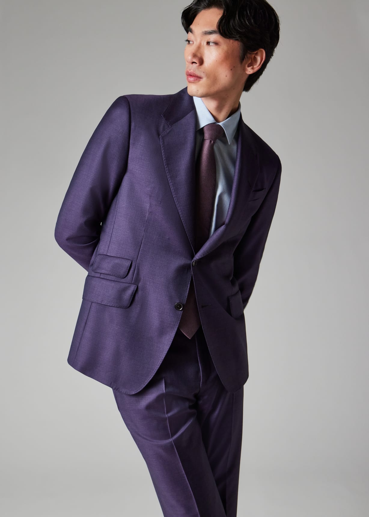 大大特価　Paul Smith パープル スーツ Men's Purple Wool Suit