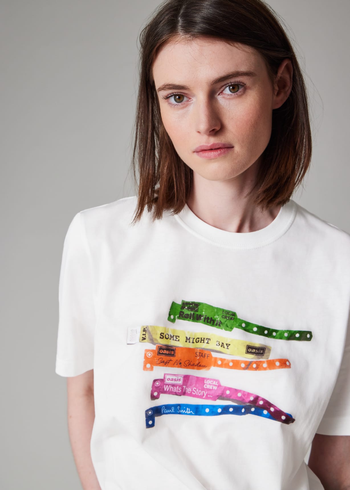 Paul Smith x Oasis - White Wristbands Print T-Shirt