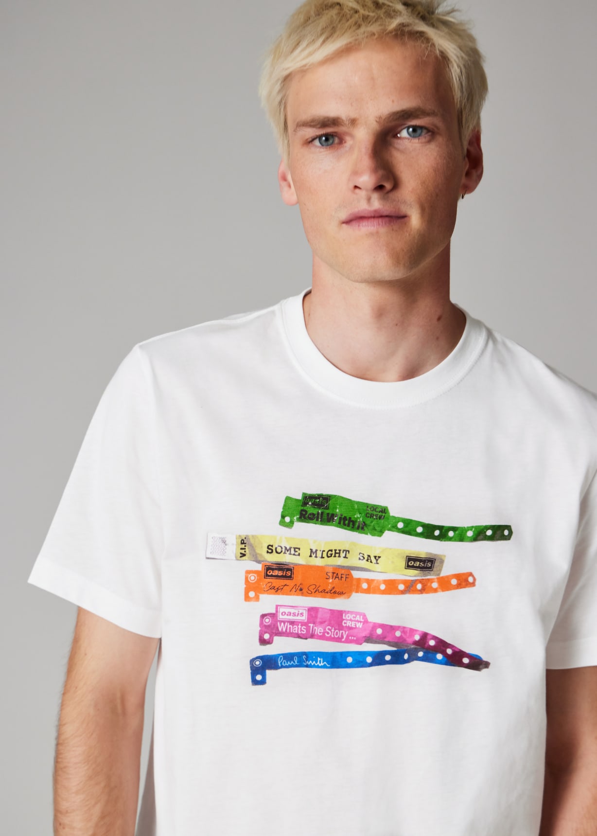 Paul Smith x Oasis - White Wristbands Print T-Shirt