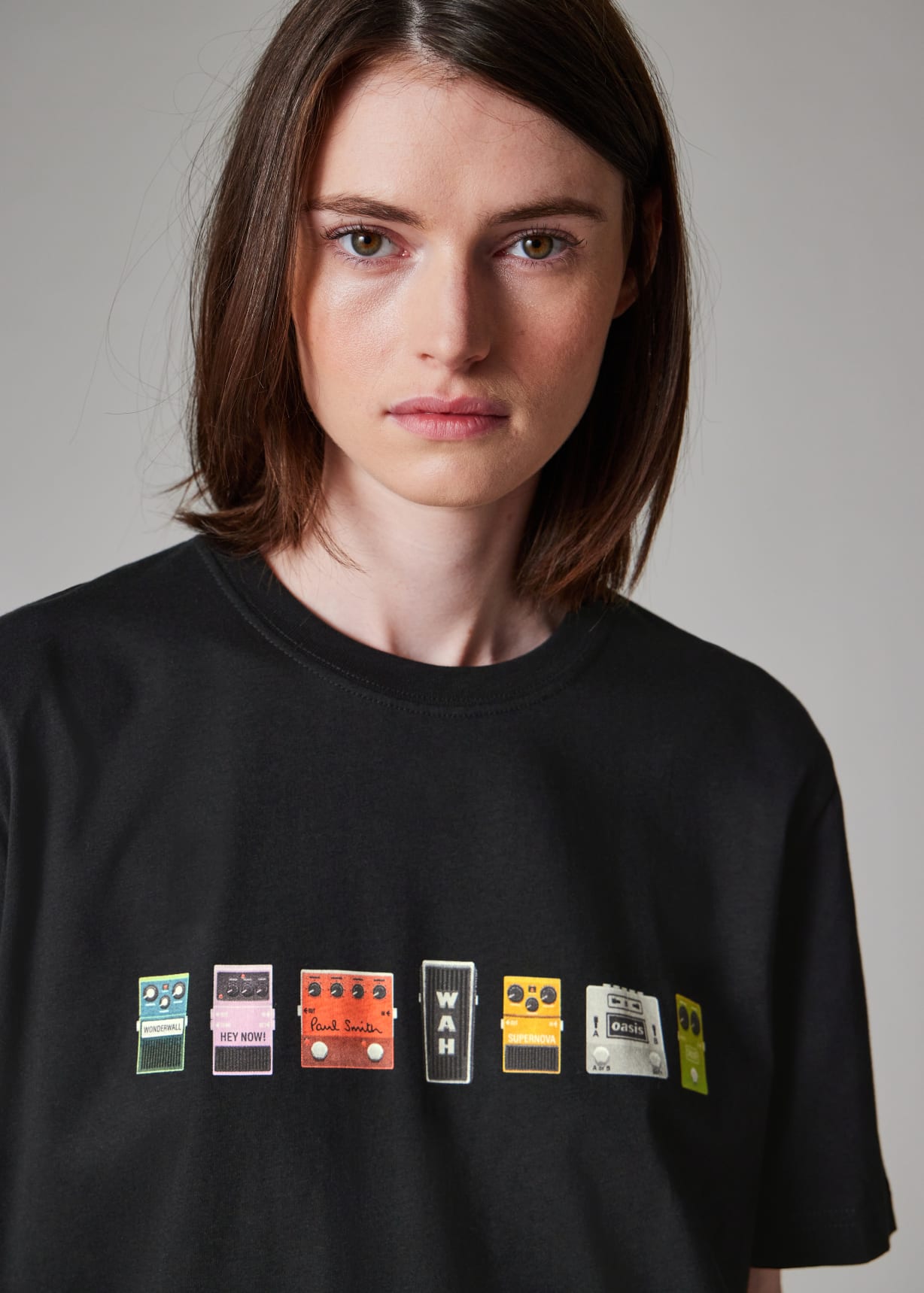 Paul Smith x Oasis - Black Guitar Pedals Print T-Shirt