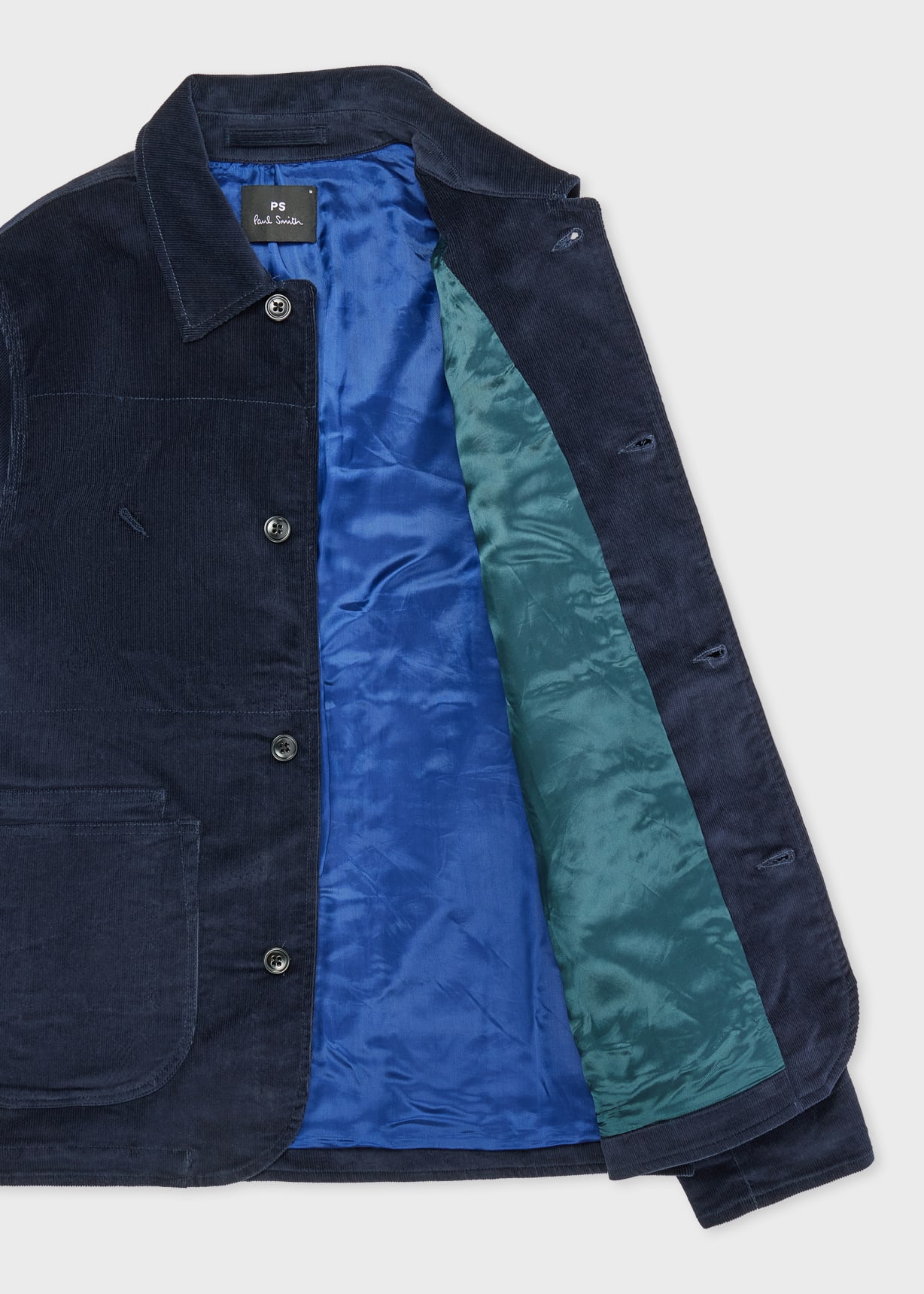 Navy Blue Organic Cotton Corduroy Work Jacket