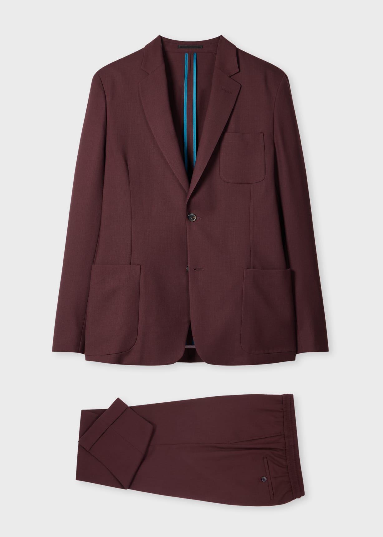 A Suit To Travel In - Burgundy Wool Suit