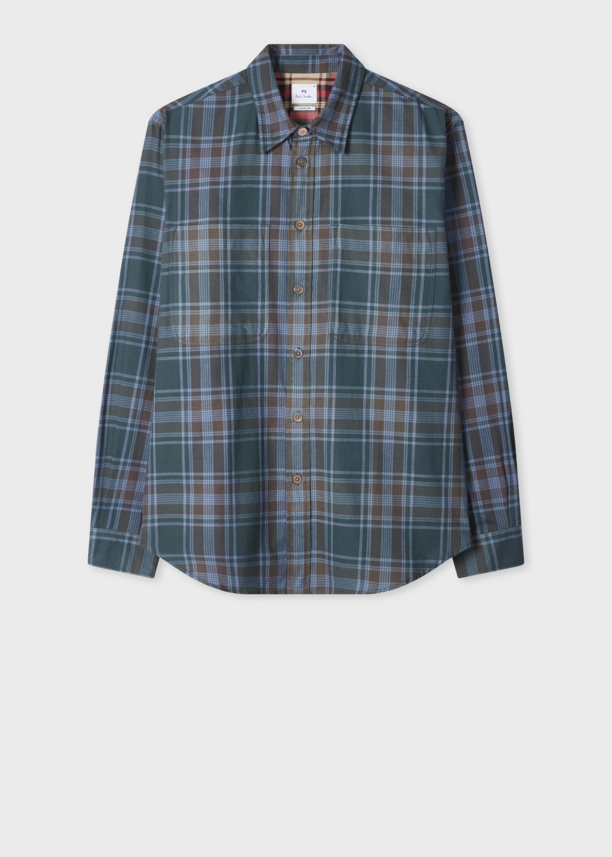 Combo of 2 Men Cotton Checks Shirts Green and Blue-25536 main image 1
