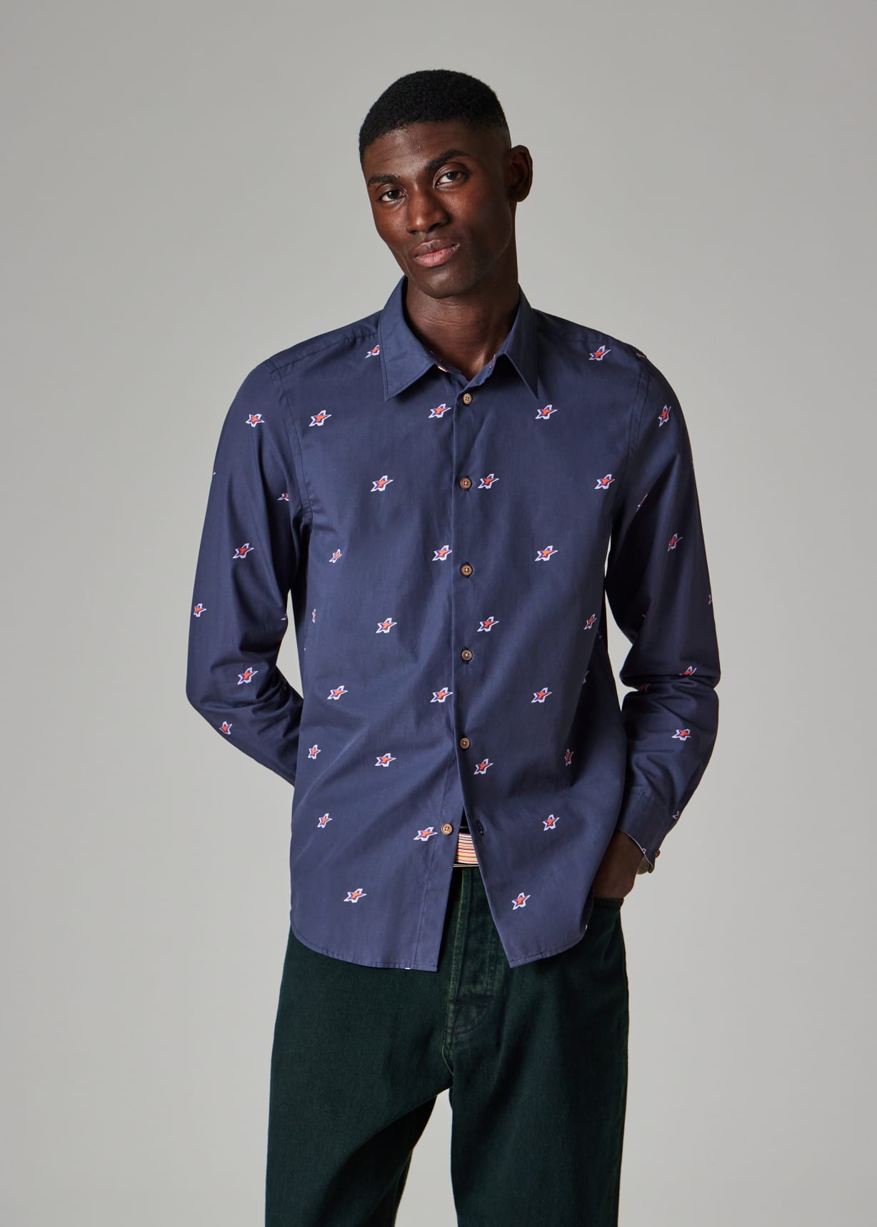 T-shirt Paul Smith Homme - Bleu Navy, Taille XS, Détail Ruban, Neuf Avec étiquettes