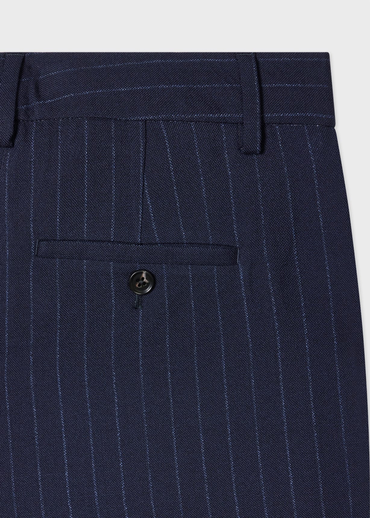 Women's Navy Pinstripe Wool WideLeg Trousers — free download