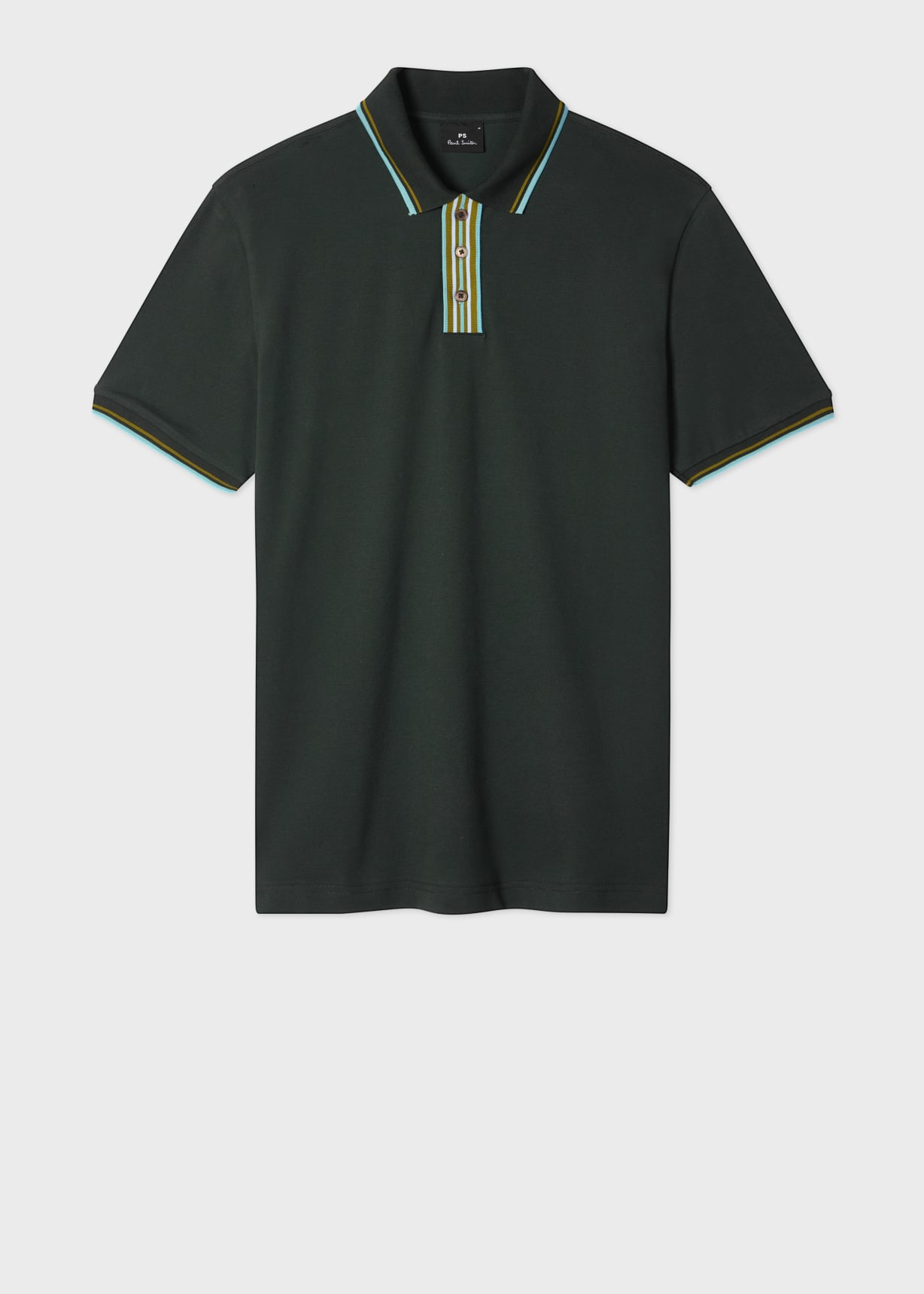 Stripe Detail Polo SS-Electric Green main image 1
