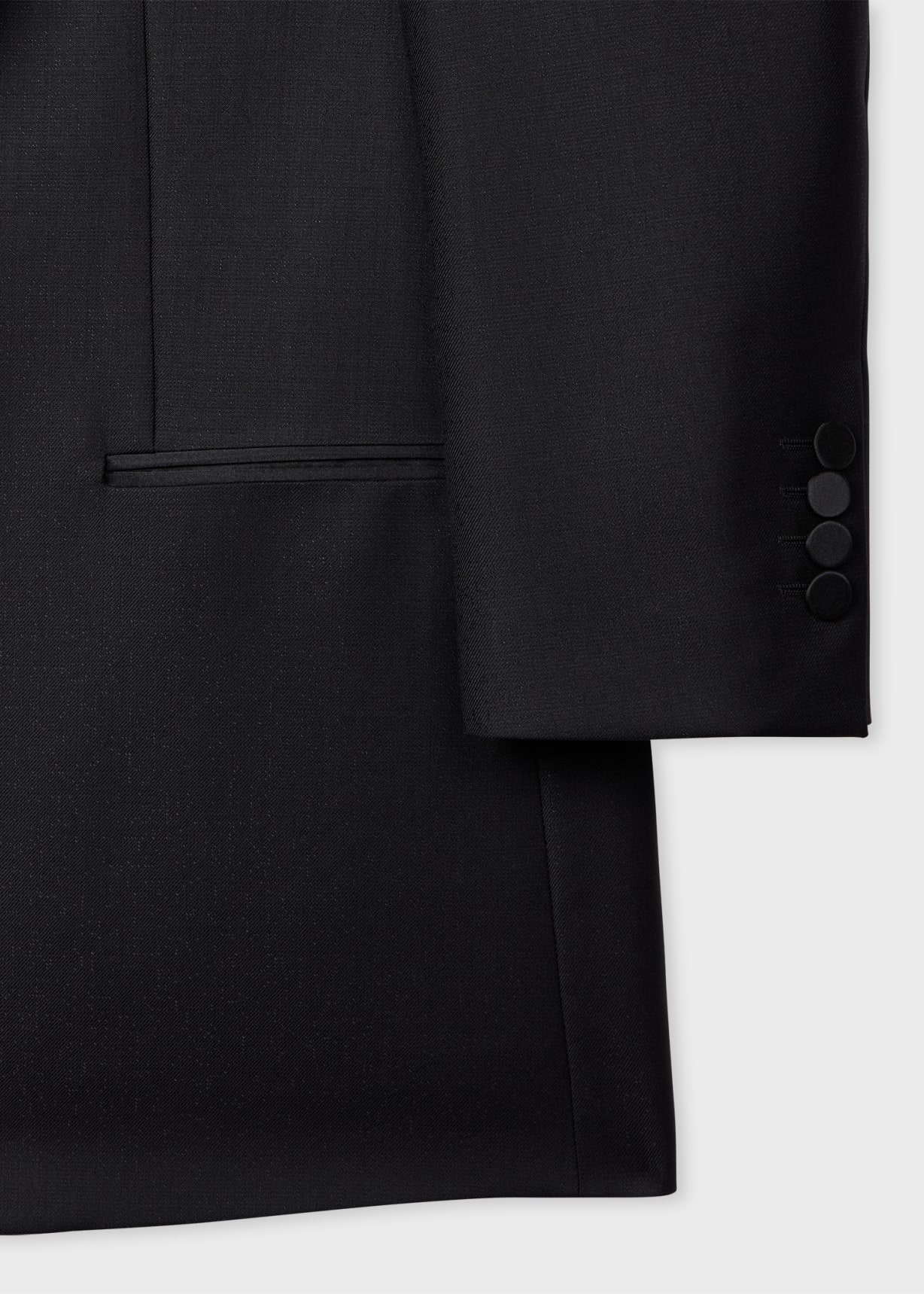 The Liam Suit - Black Shadow Stripe Seersucker Wool