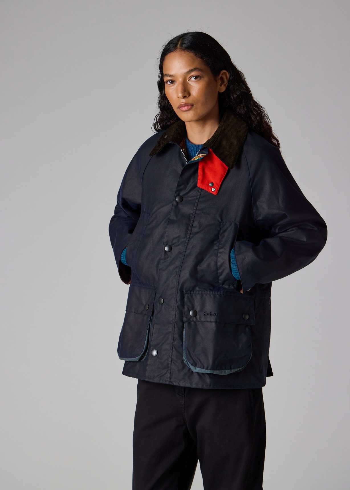 Paul Smith loves Barbour - Night Sky Oversized Bedale Wax Jacket